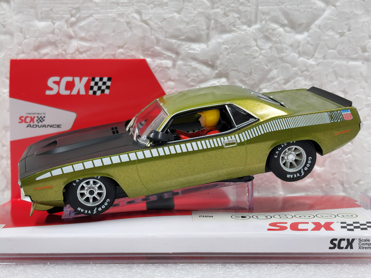 U10447X300 SCX Plymouth Trans Am AAR CUDA Lime Green Metallic 1970