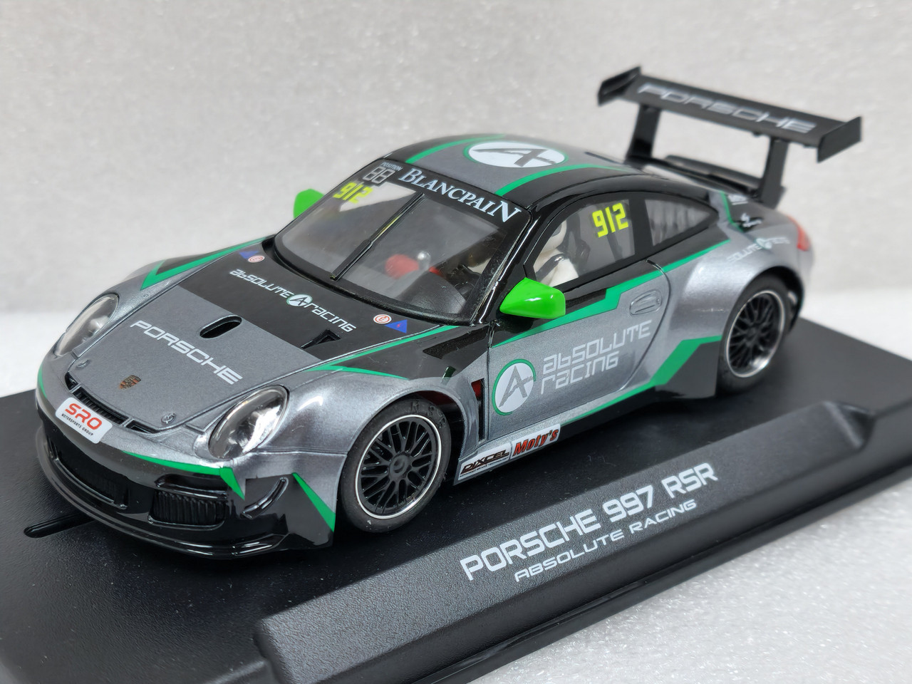 NSR Porsche 911 GT3 RSR 2台セット スロットカー 0345AW NSR Porsche 997 GT3 Absolute Racing Green, #912 1:32 Slot