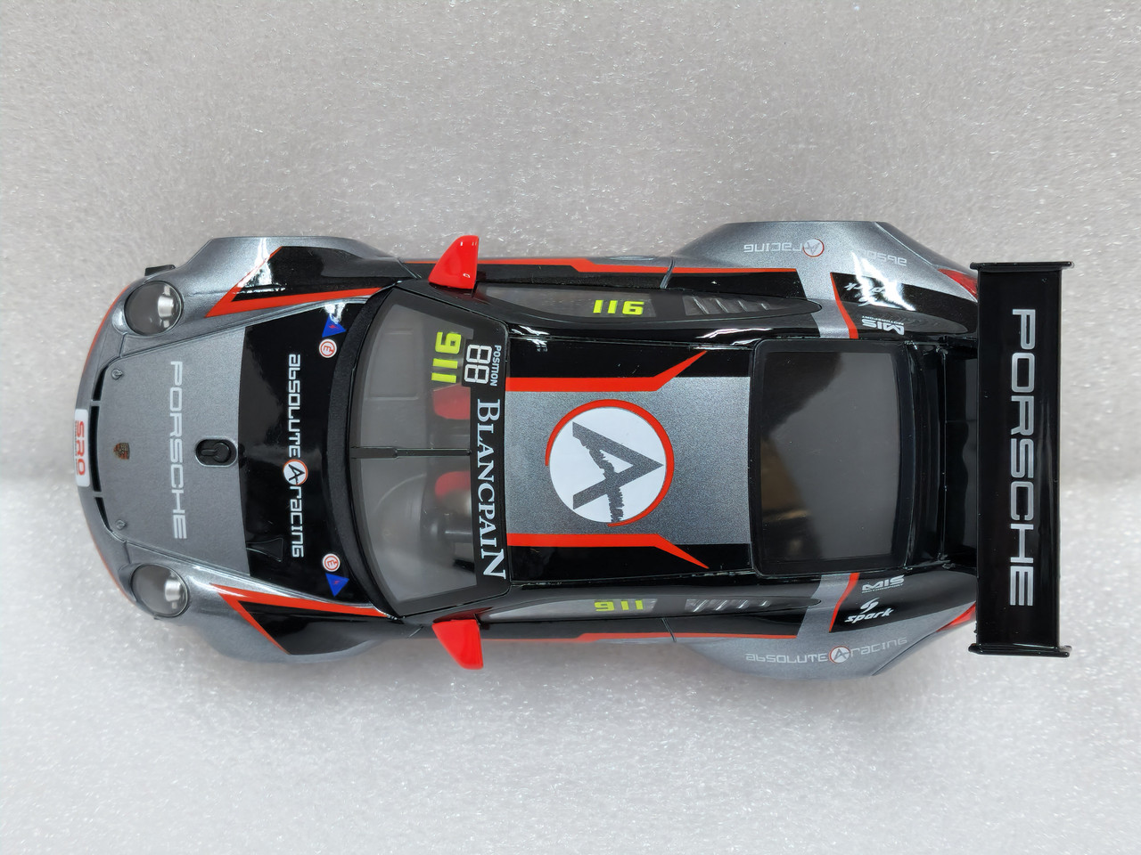 0346AW NSR Porsche 997 GT3 Absolute Racing Red, #911 1:32 Slot Car
