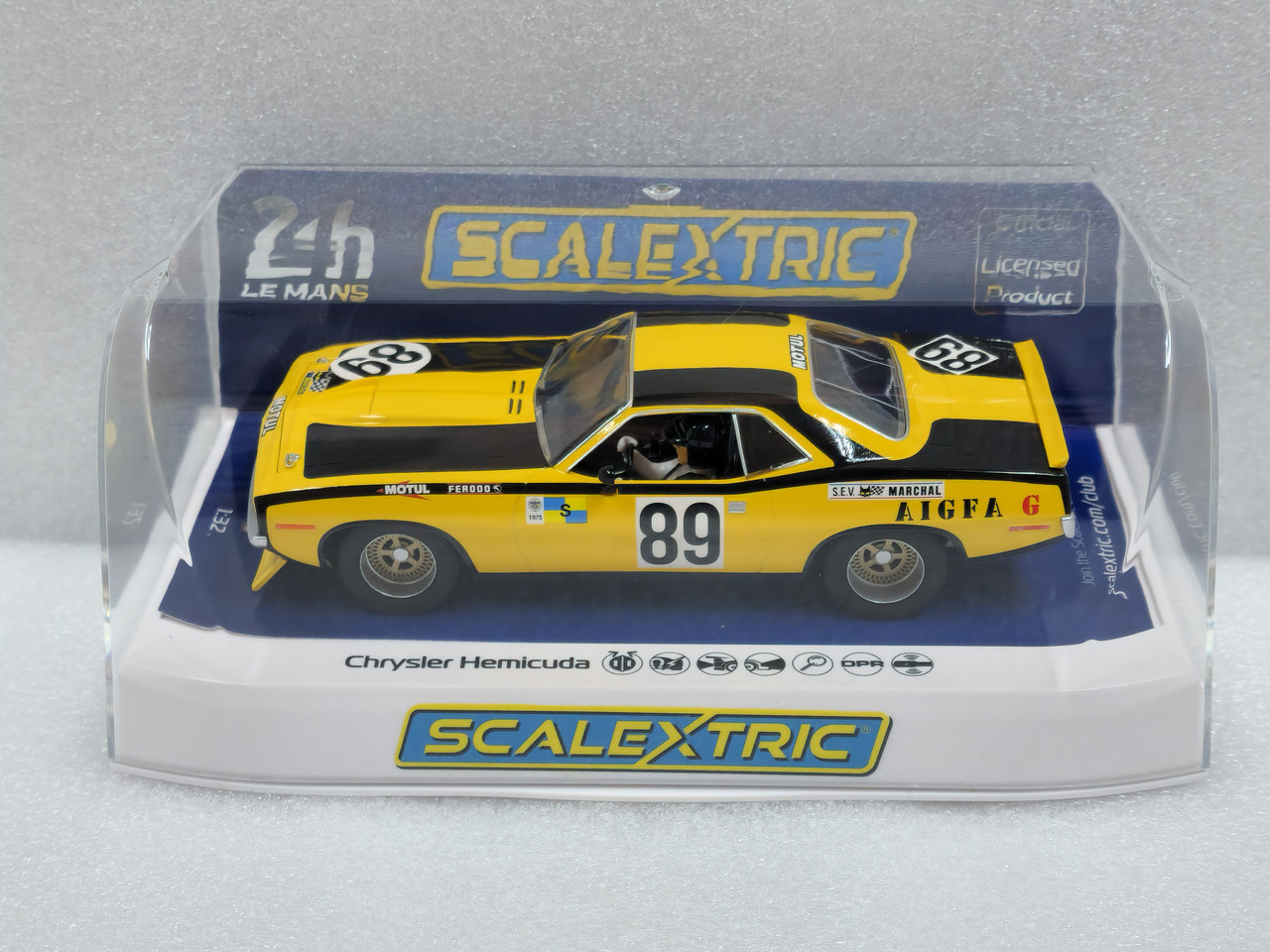 C4345 Scalextric Chrysler Hemicuda Le Mans 1975, #89 1:32 Slot Car C4345 Scalextric Chrysler Hemicuda Le Mans 1975, #89 1:32 Slot Car