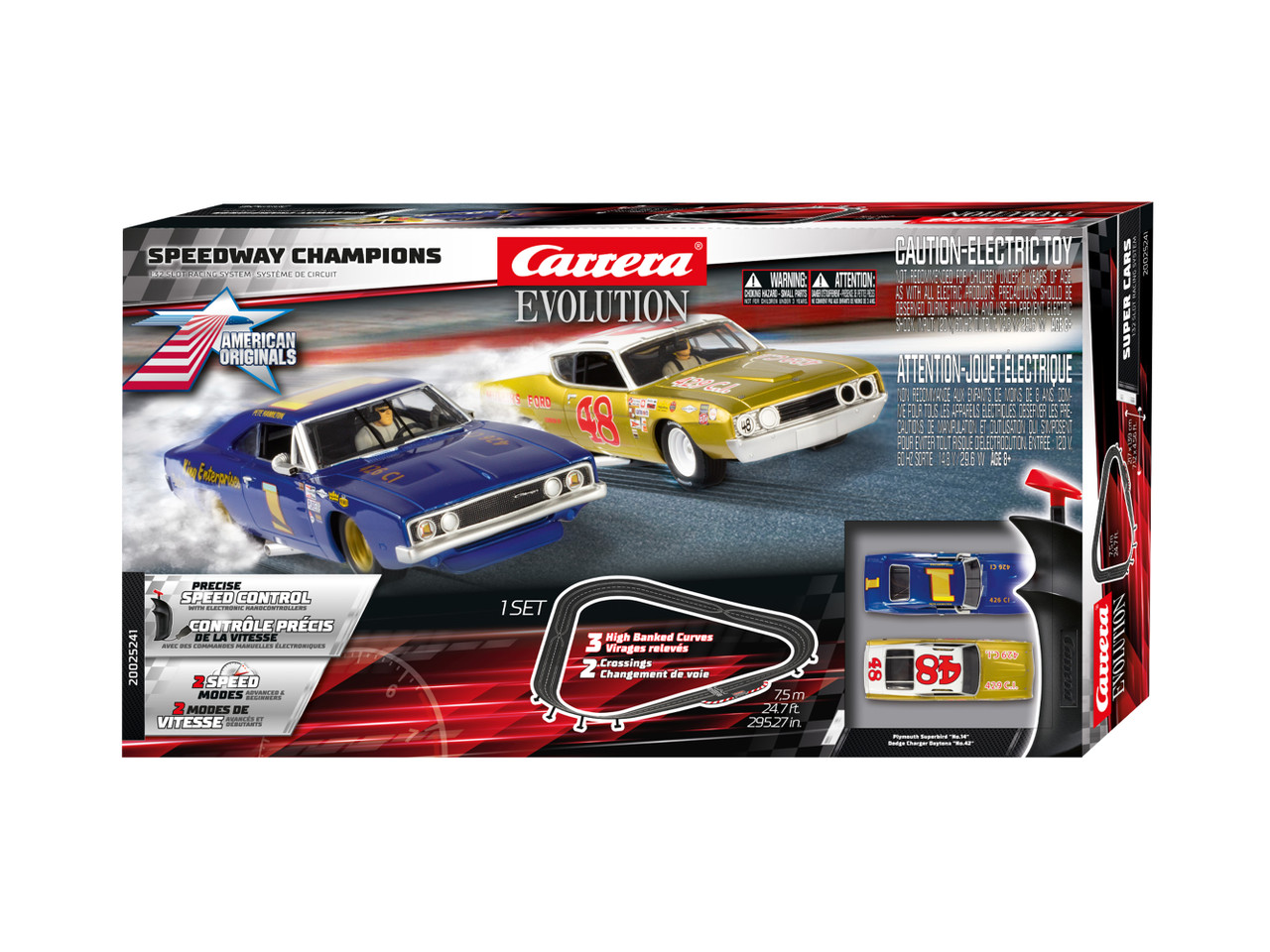 ミニカー Carrera Evolution Speedway Champions 25241 Carrera Evolution Speedway Champions 1:32 Slot Car Set
