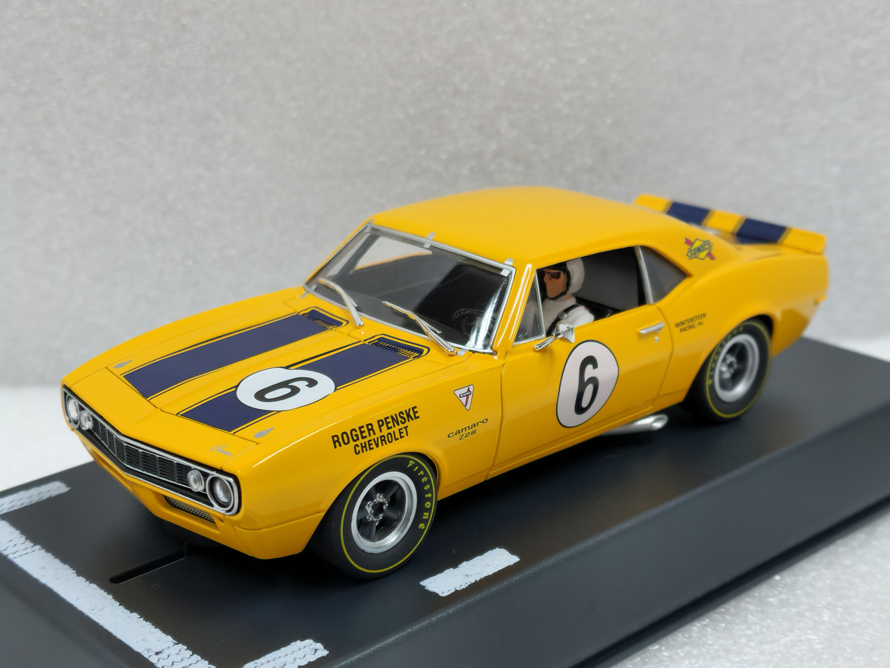 P155-DS Pioneer Chevrolet Camaro Z/28 Trans-Am 1967 Roger Penske Sunoco, #6  1:32 Slot Car