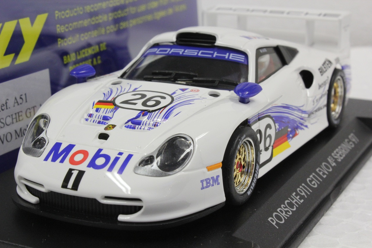 A51 Fly Porsche 911 GT1 EVO 4th SEBRING 1997 1:32 Slot Car