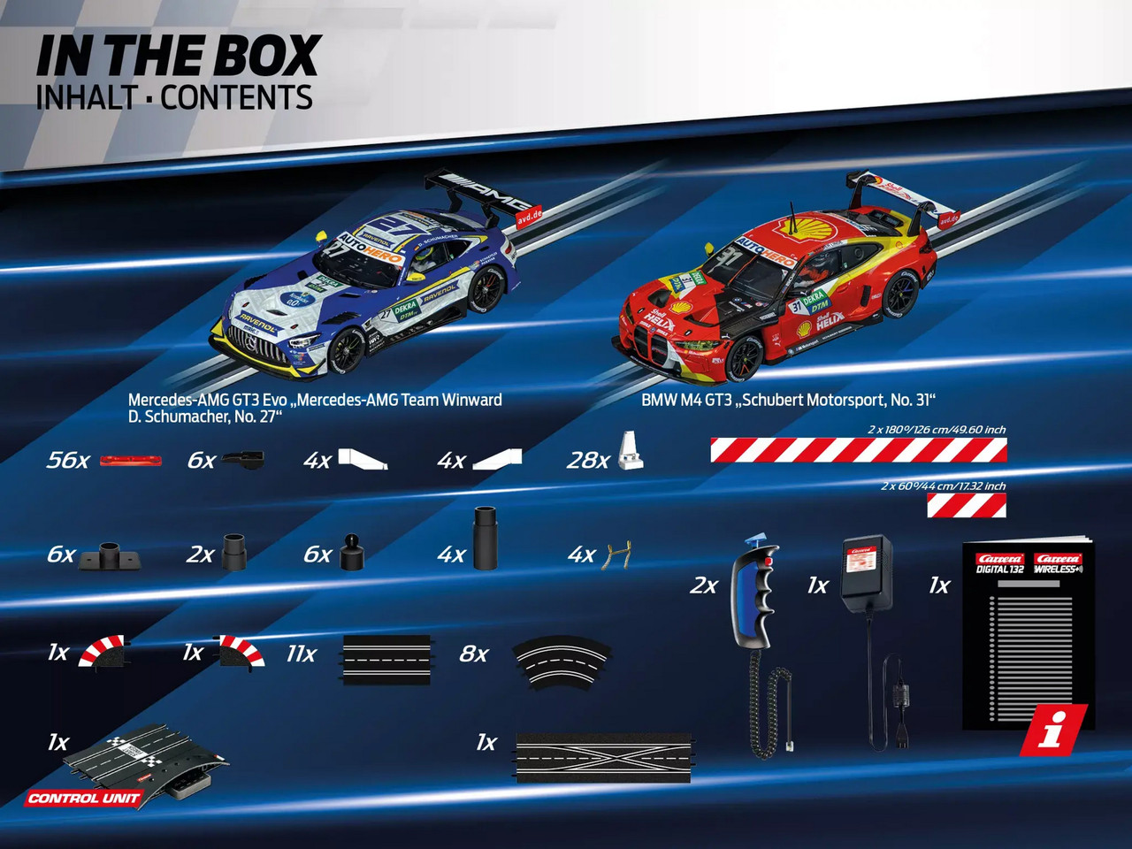 30030 Carrera Digital 132 DTM Fast and Fabulous 1:32 Slot Car Set