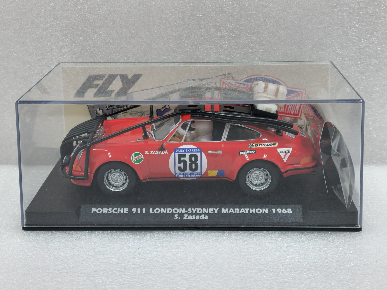 E2054 Fly Porsche 911 London-Sydney Marathon 1968, #58 1:32 Slot