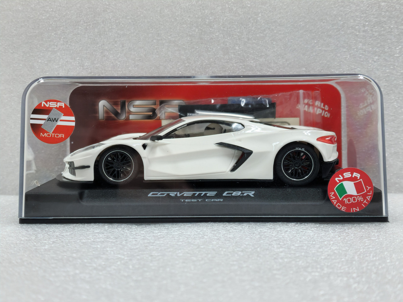0394AW NSR Corvette C8R Test Car White 1:32 Slot Car - Great