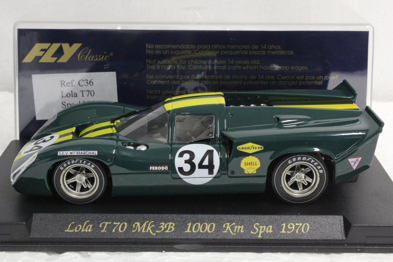 C36 Fly Lola T70 Mk3B 1000 Km Spa 1970 1:32 Slot Car - Great