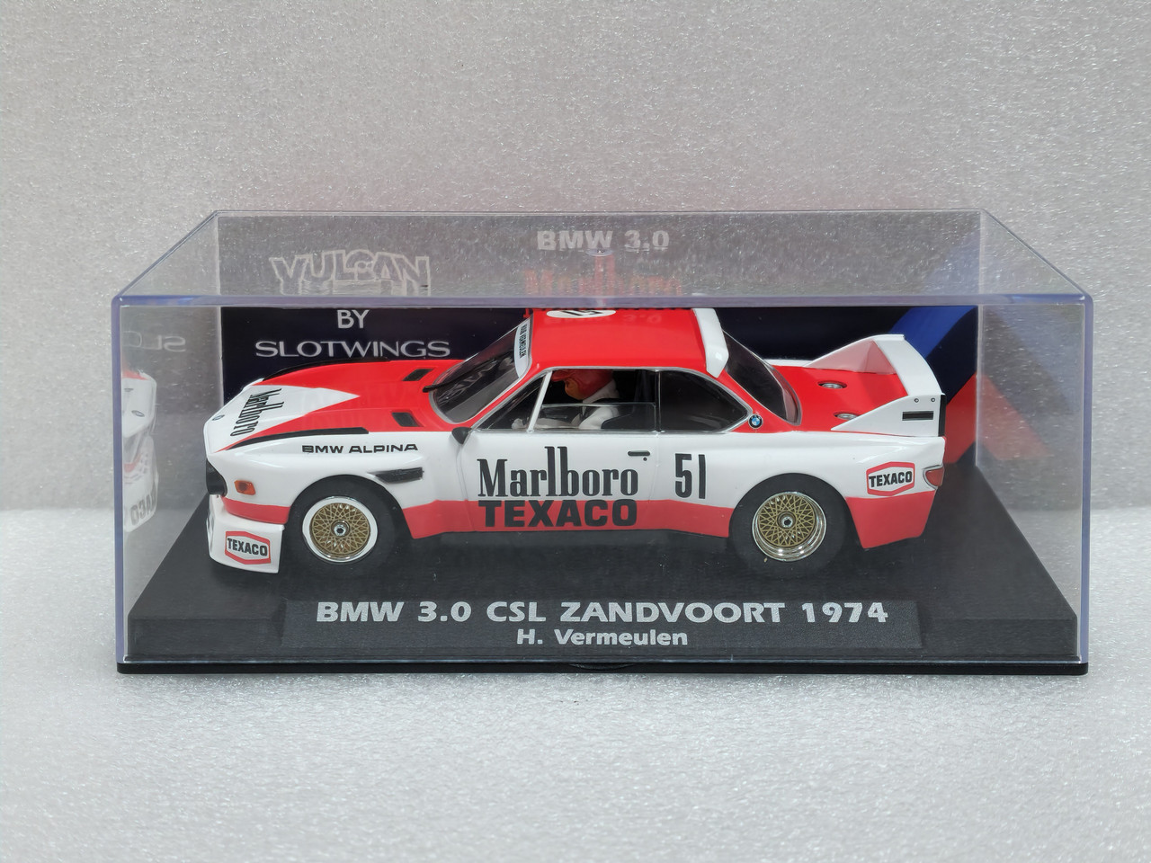 V2002 Fly BMW 3.0 CSL Marlboro Zandvoort 1974, #51 1:32 Slot Car