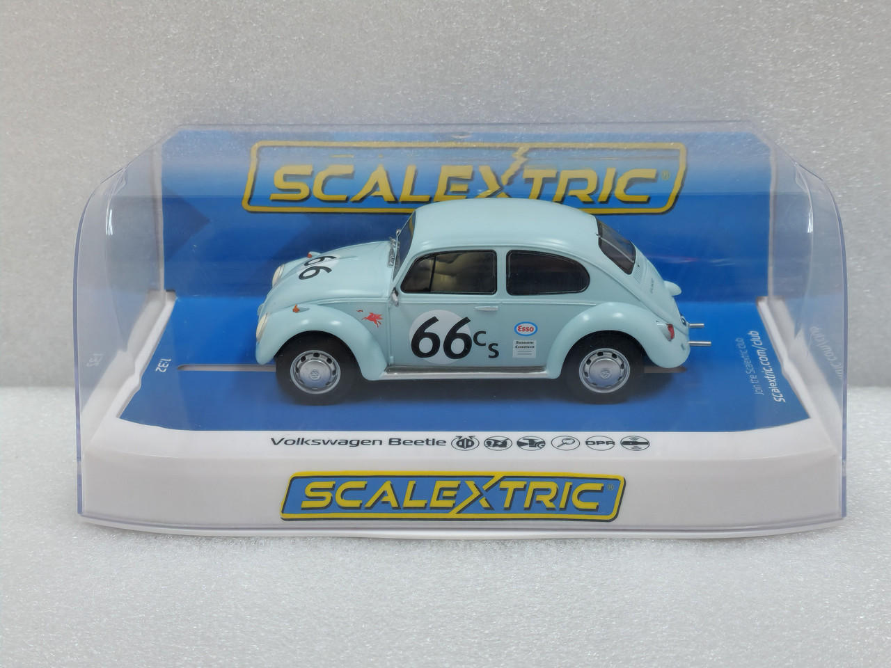 C4498 Scalextric VW Volkswagen Beetle Blue, #66 1:32 Slot Car *DPR