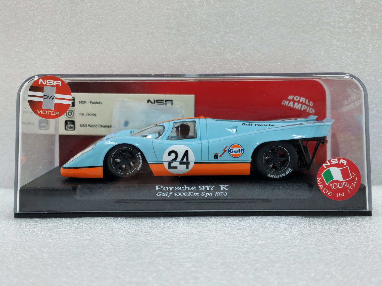 0416SW NSR Porsche 917k Gulf 1000km Spa 1970, #24 Winner 1:32 Slot