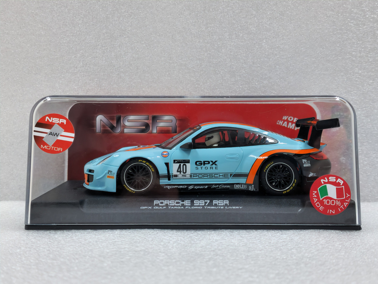 0423AW NSR Porsche 997 GT3 GPX 2020 Targa Florio, #40 1:32 Slot