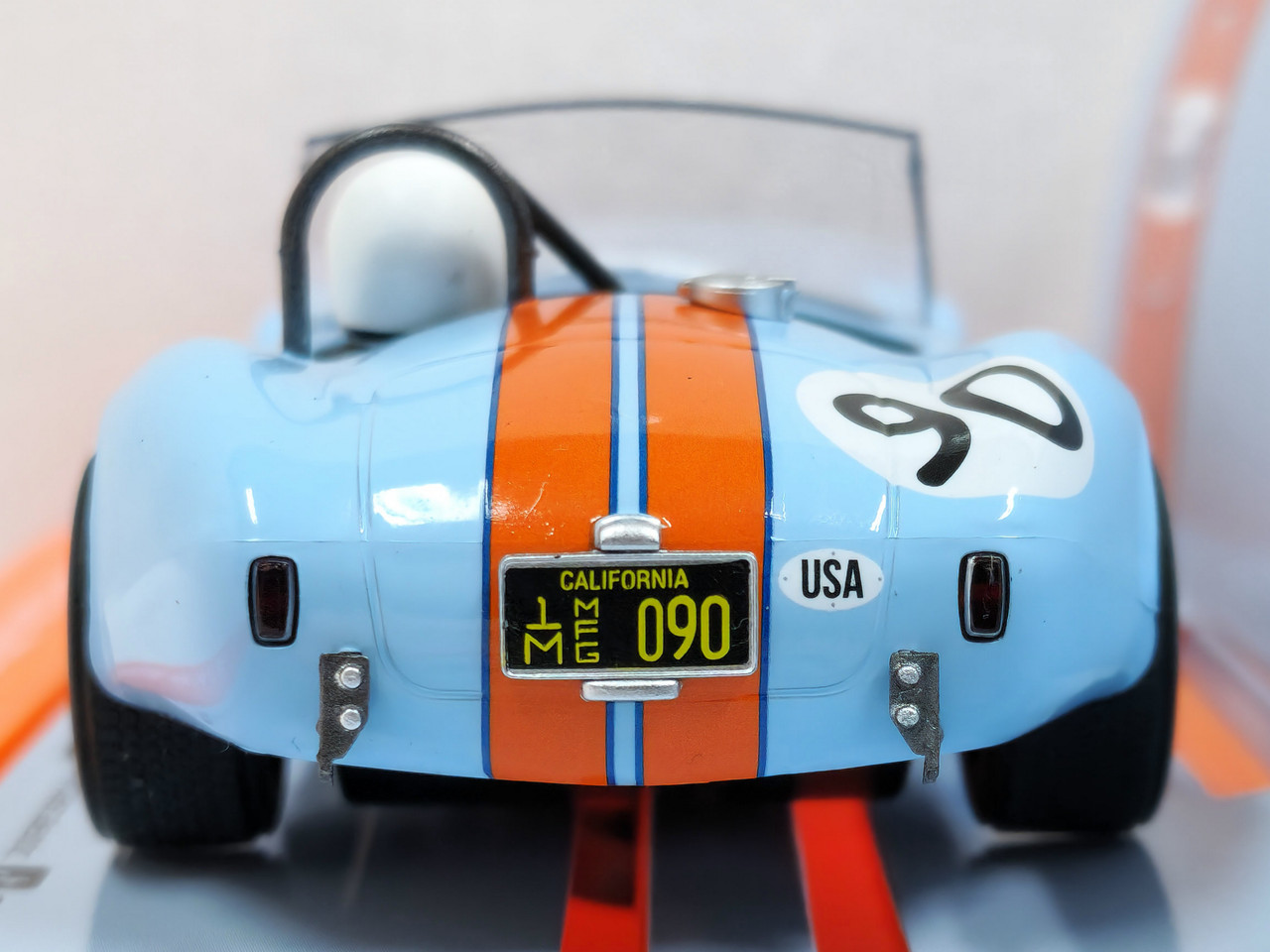 C4509 Scalextric Shelby Cobra 289 Gulf Edition, #90 1:32 Slot Car