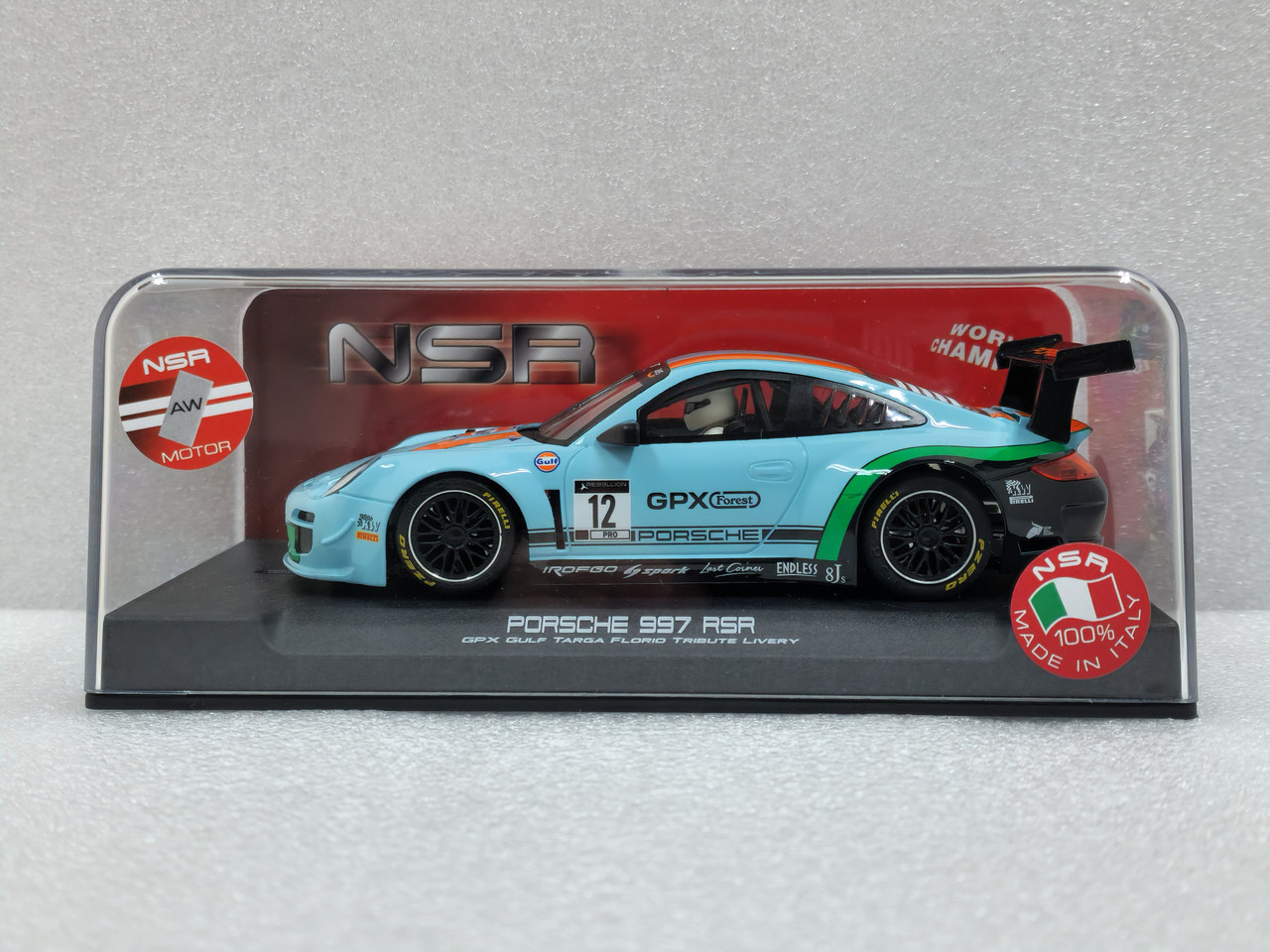 0422AW NSR Porsche 997 GT3 GPX 2020 Targa Florio, #12 1:32 Slot