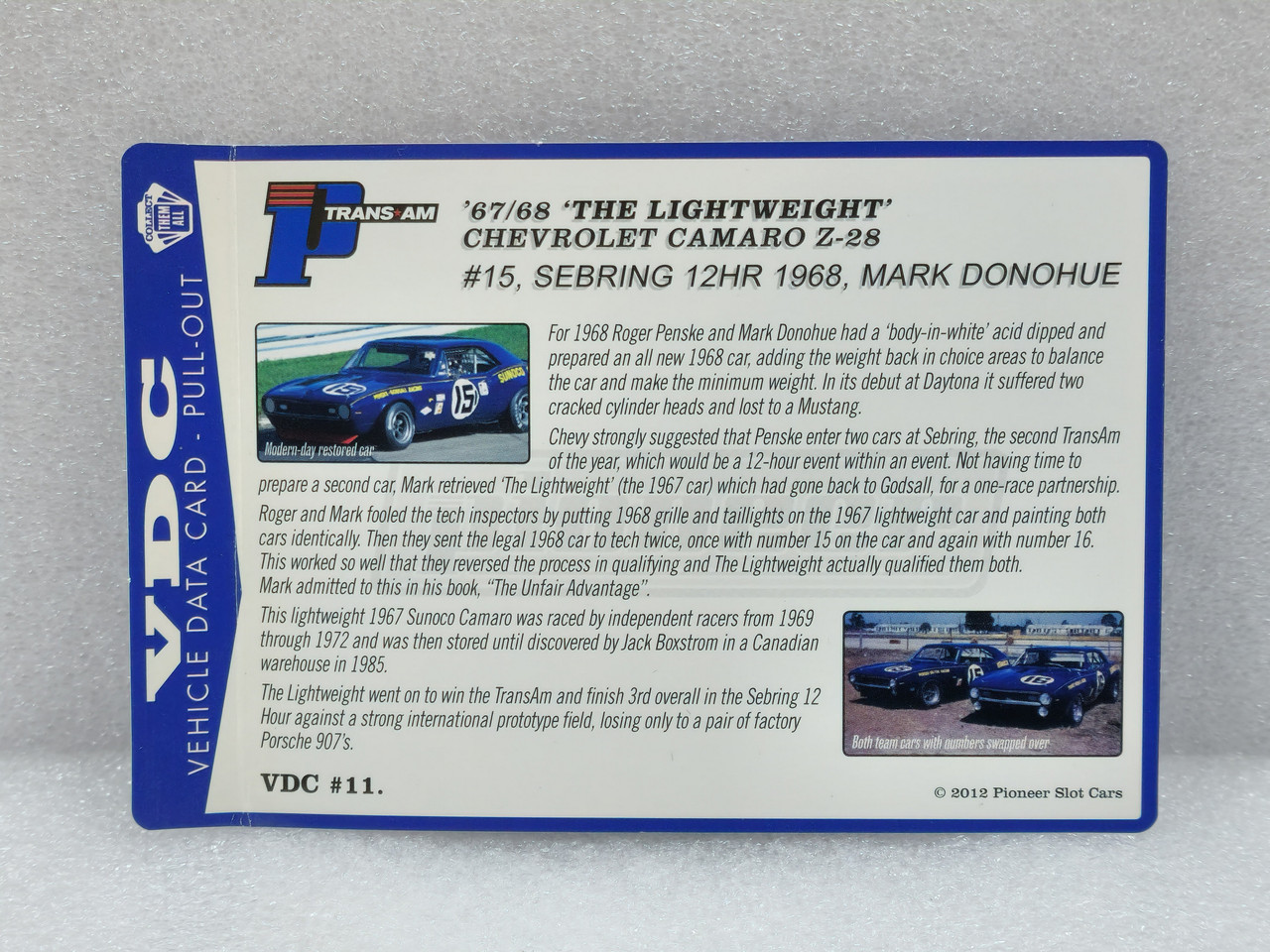 P018 Pioneer 1968 Chevrolet 'The Lightweight' Camaro Z-28 Sebring