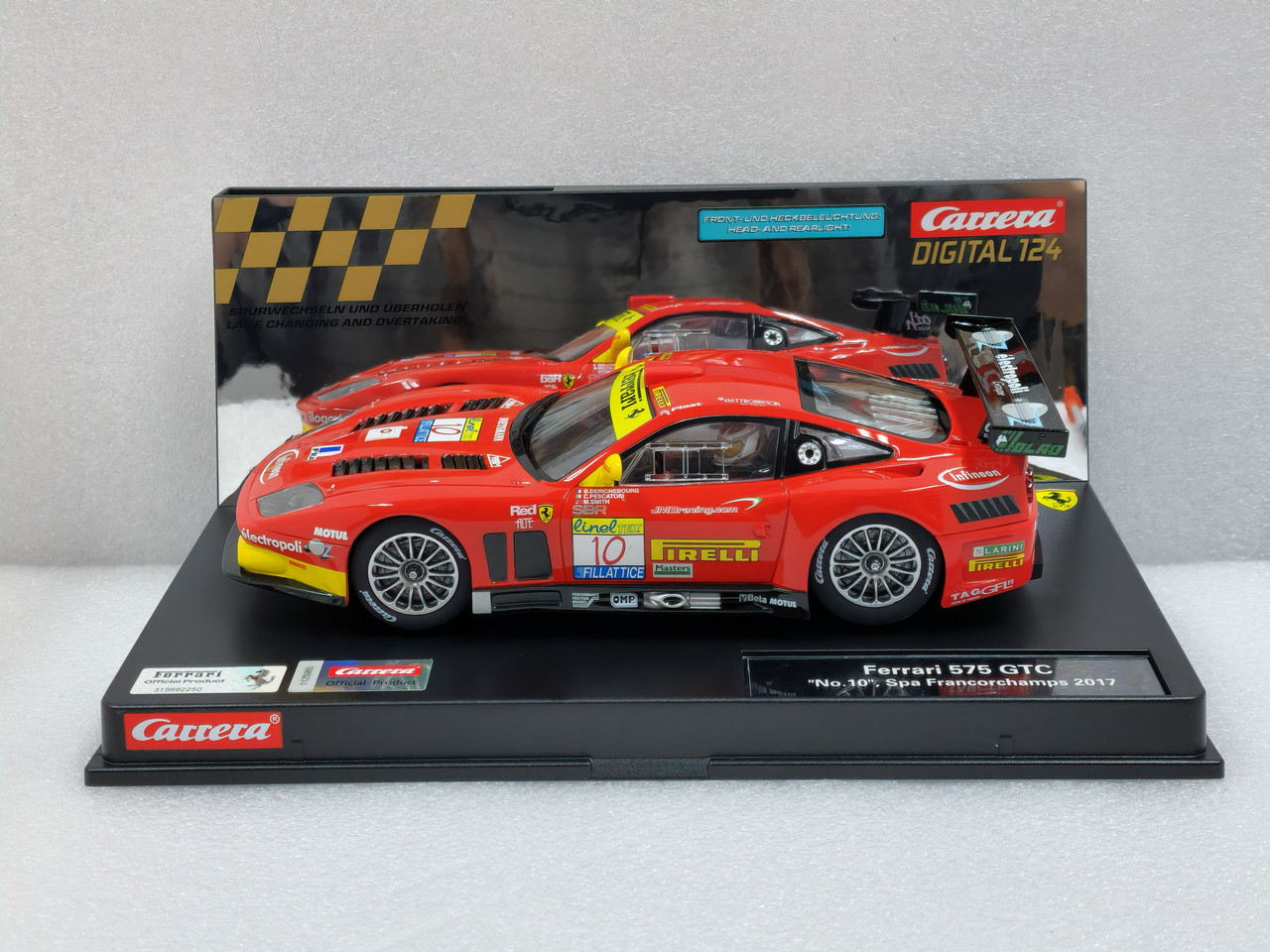 23974 Carrera Digital 124 Ferrari 575 GTC, #10 1:24 Slot Car 
