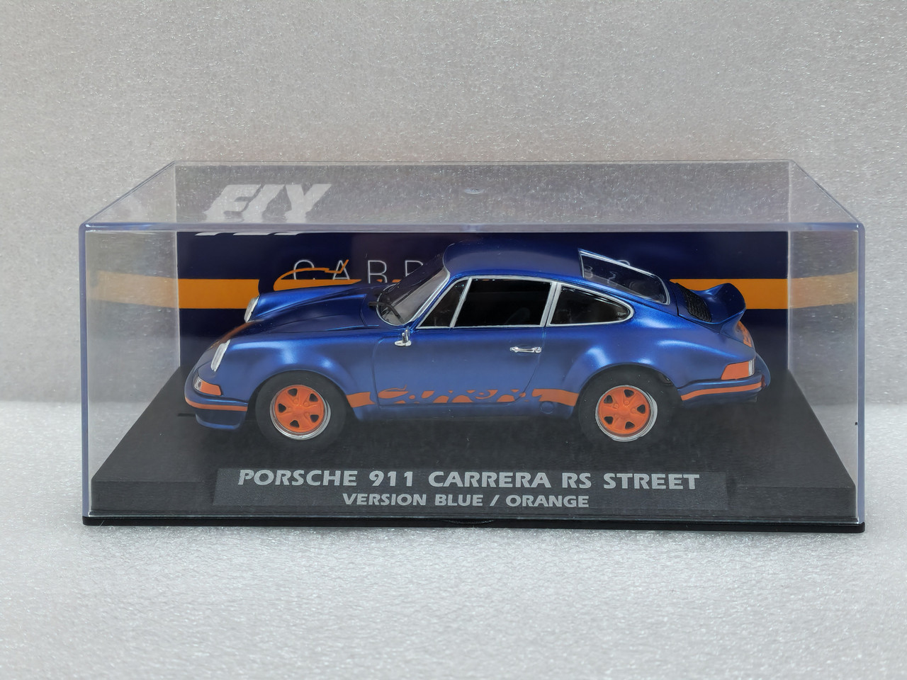 roly⭐︎ A2077 Fly Porsche 911 Carrera RS Street Blue and Orange 1:32