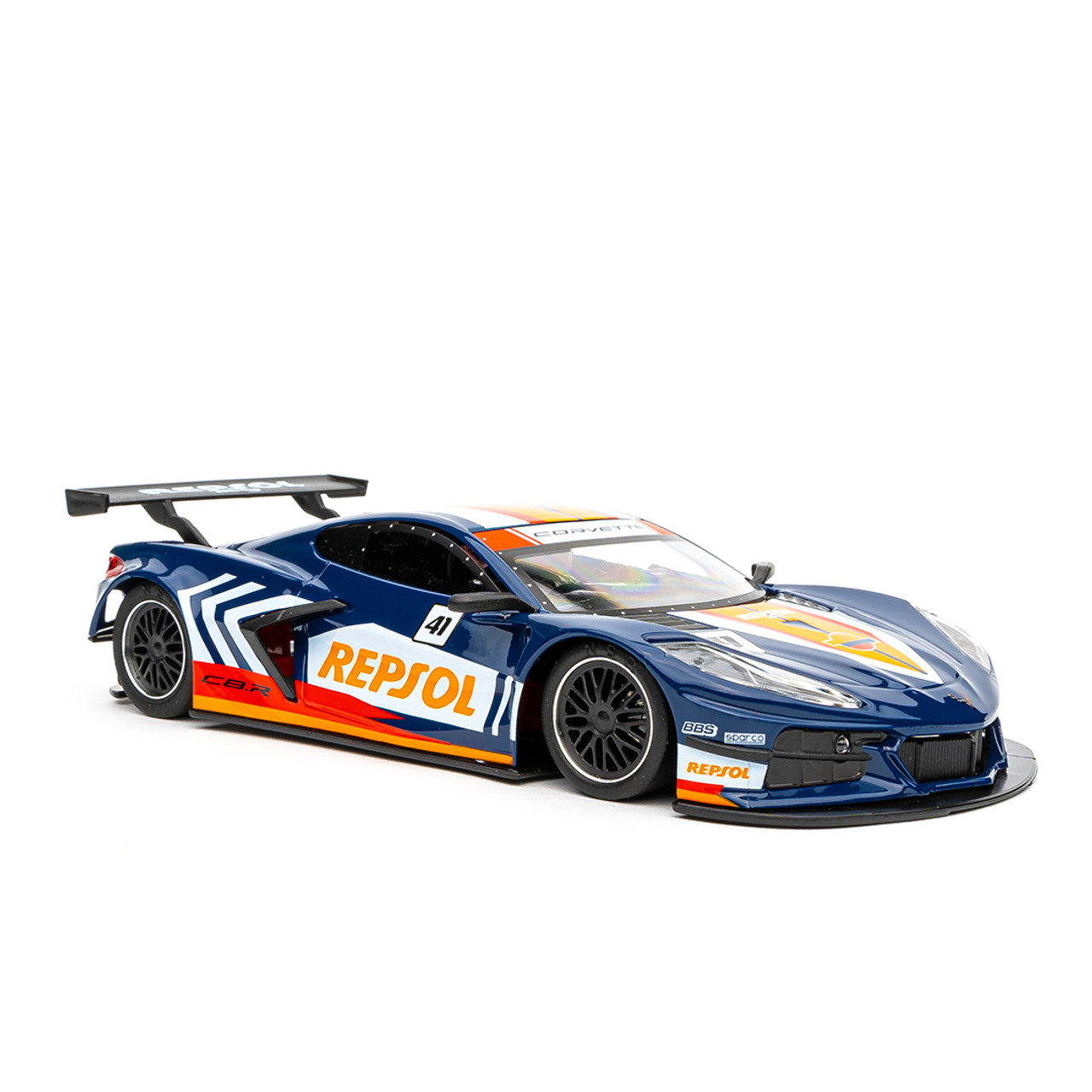 NSR Corvette C8 スロットカー1/32 0441AW NSR Corvette C8R Repsol Blue, #41 1:32 Slot Car