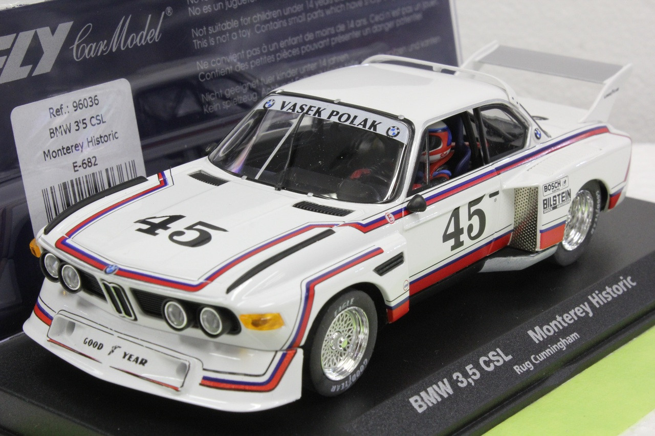 E682 Fly BMW 3.5 CSL Montery Historic Rug Cunningham 1:32 Slot Car