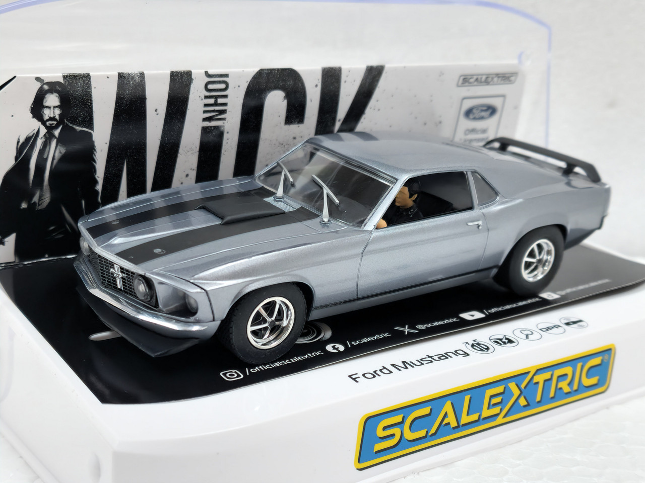 C4497 Scalextric John Wick Ford Mustang Boss 429 1:32 Slot Car