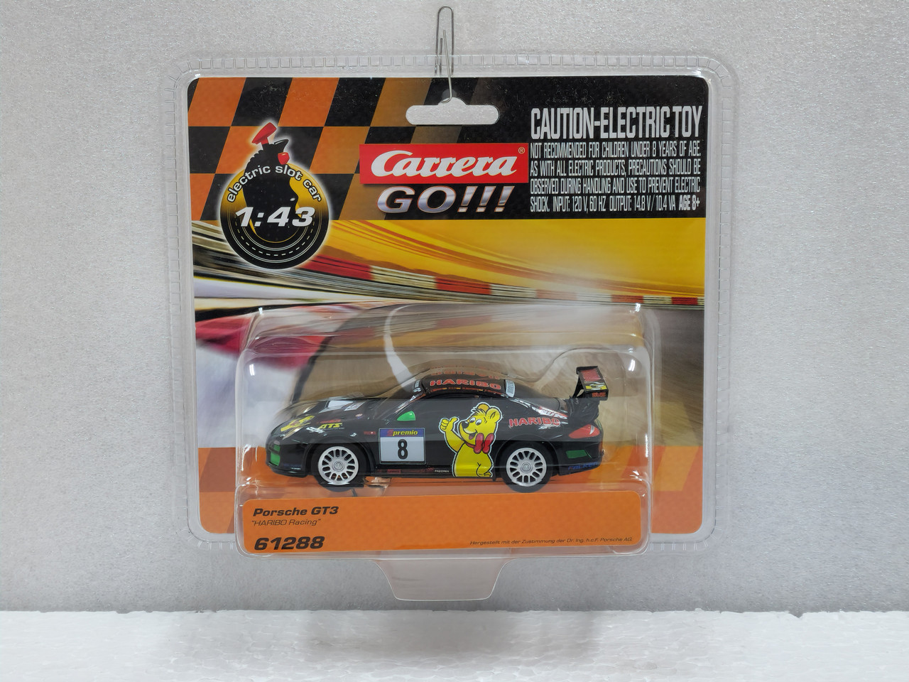 61288 Carrera Go!!! Porsche GT3 Haribo Racing, #8 1:43 Slot Car