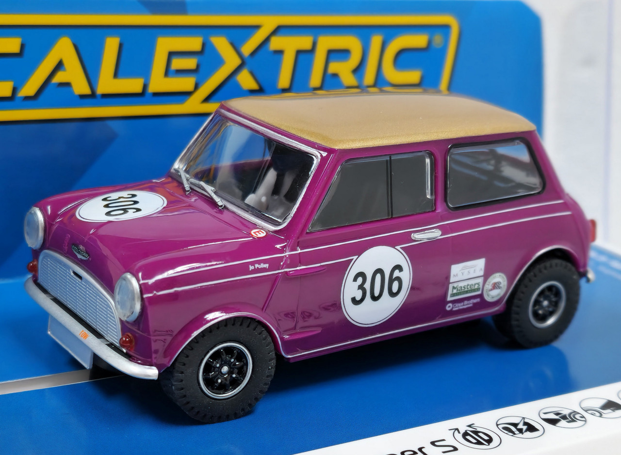 C4545 Scalextric Austin Mini Cooper S Jo Polley, #306 1:32 Slot