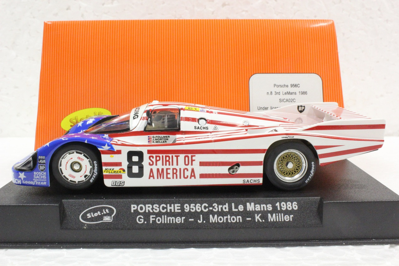 SICA02C Slot.it Porsche 956C 3rd Le Mans 1986 #8, 1:32 Slot Car
