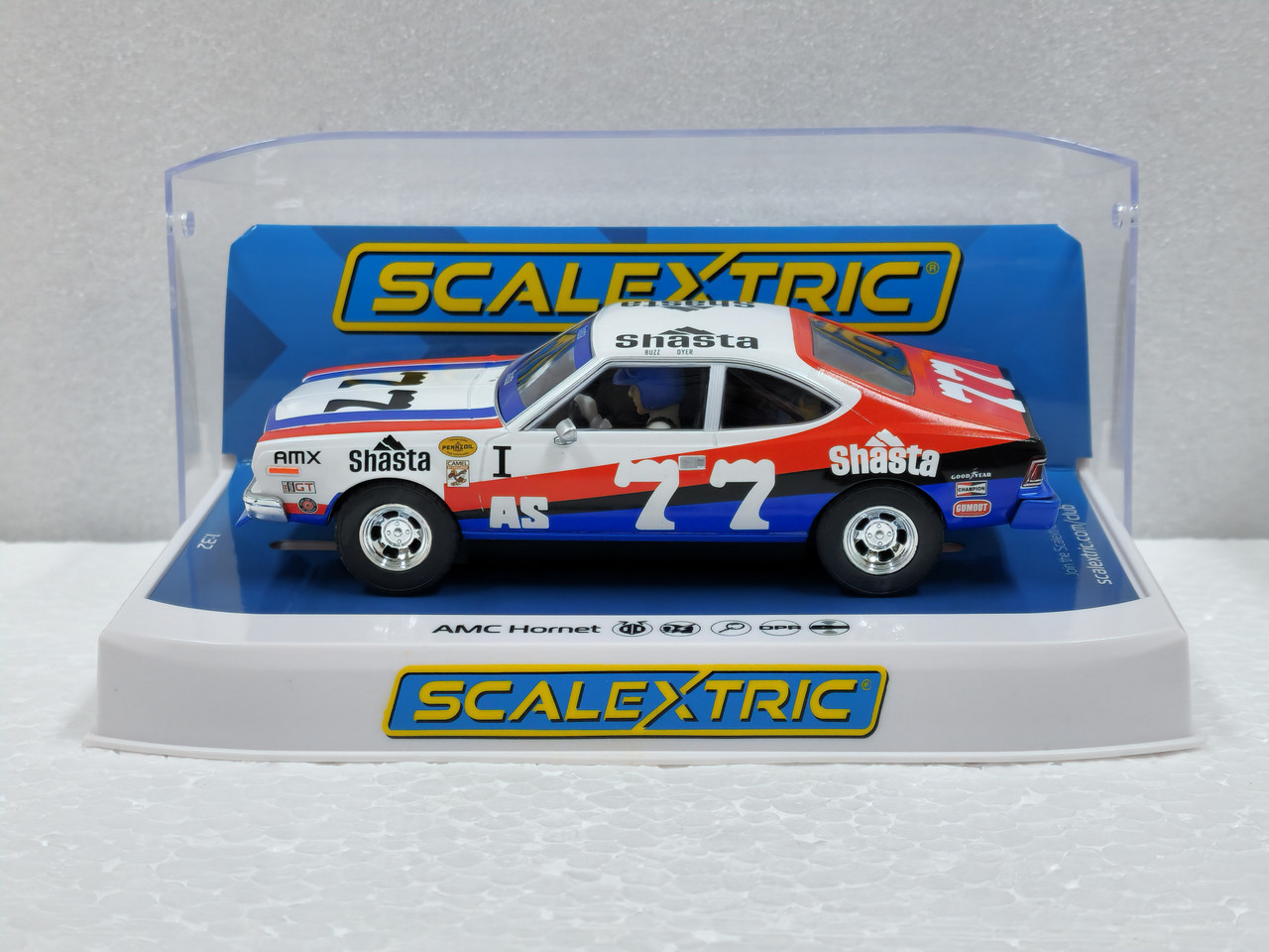 C4583 Scalextric AMC Hornet Trans-AM Buzz Dyer, #77 1:32 Slot Car