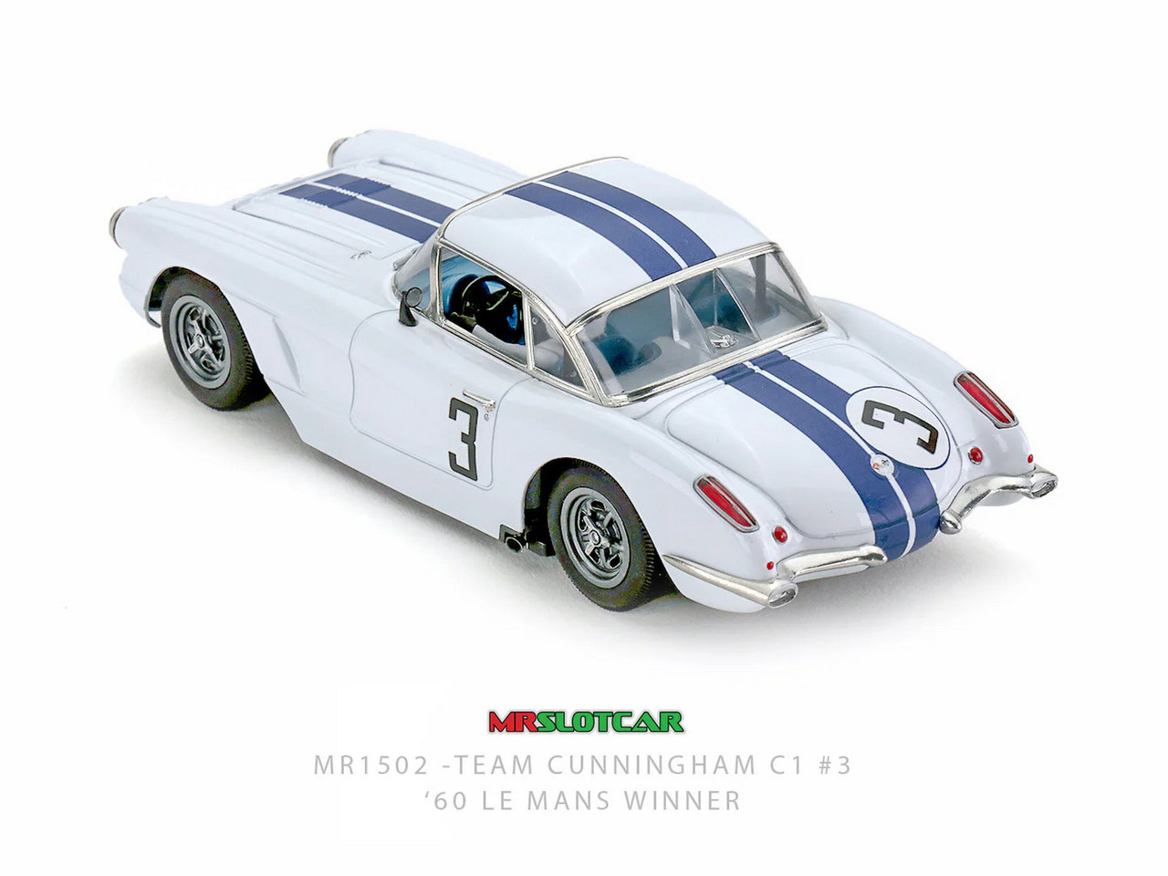 MR. SLOT CARS MR1502 – C1 Corvette 1960 #3, Vincitrice Le Mans 1960 GT, Scala 1/32