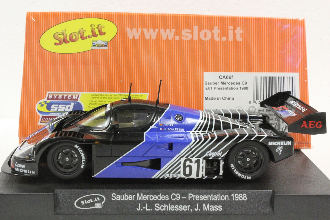 SICA06F Slot.it Sauber Mercedes C9 Presentation 1988 #61, 1:32 