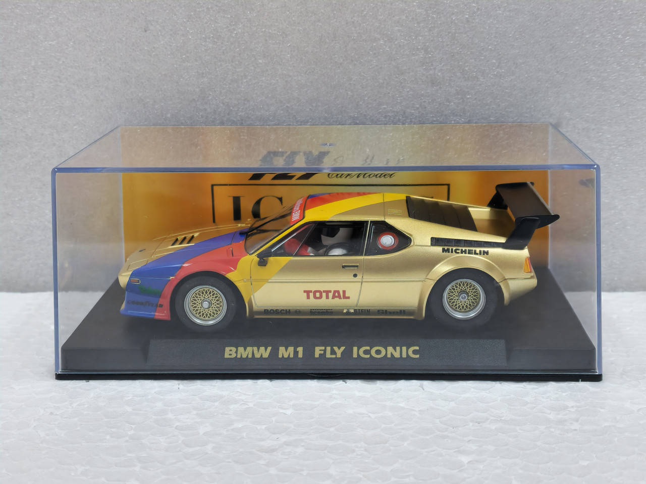 E2108 Fly BMW M1 Iconic Collection Gold 1:32 Slot Car - Great