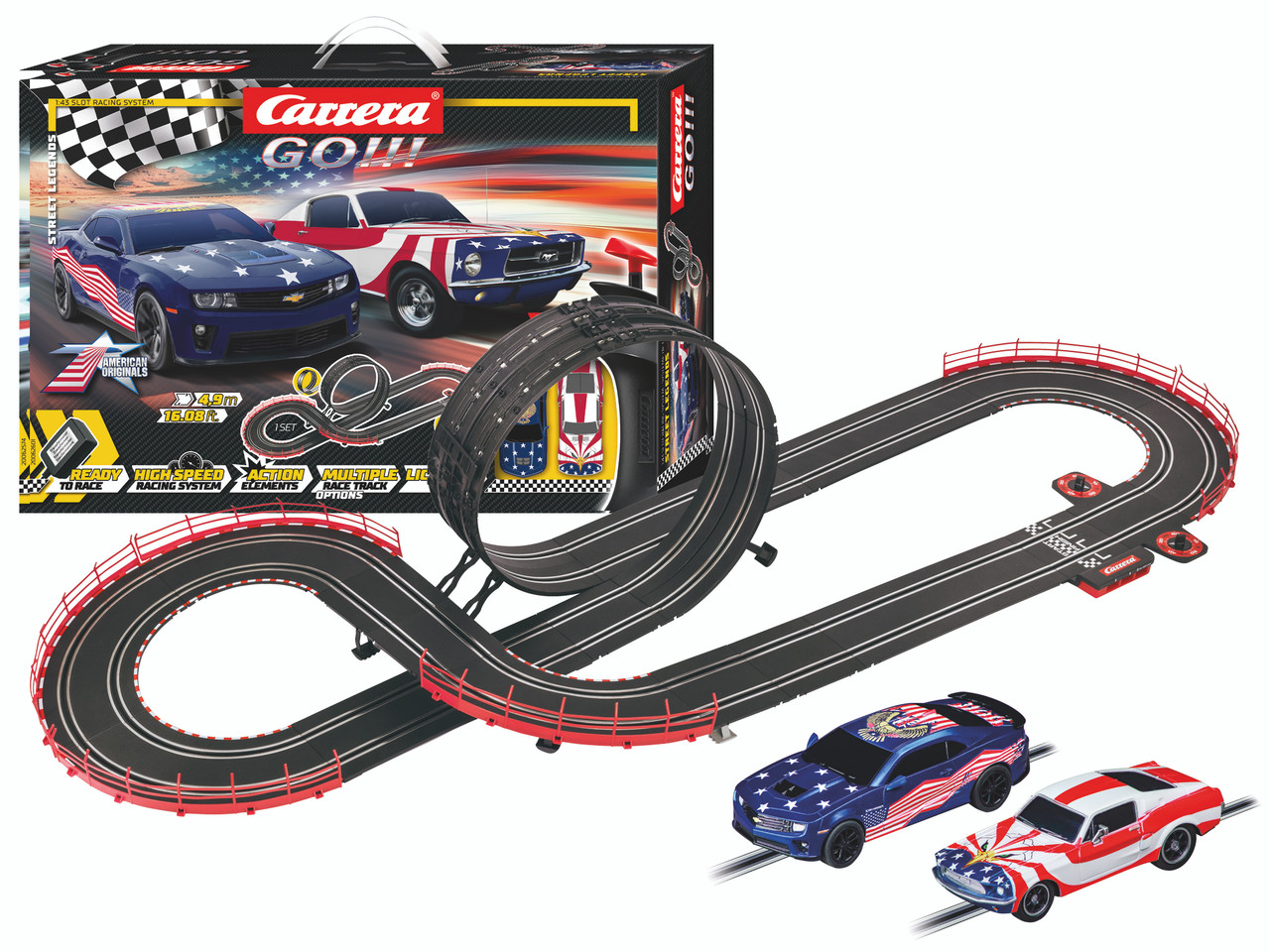 62601 Carrera GO!!! Street Legends - Stars 'n Stripes 1:43 Slot