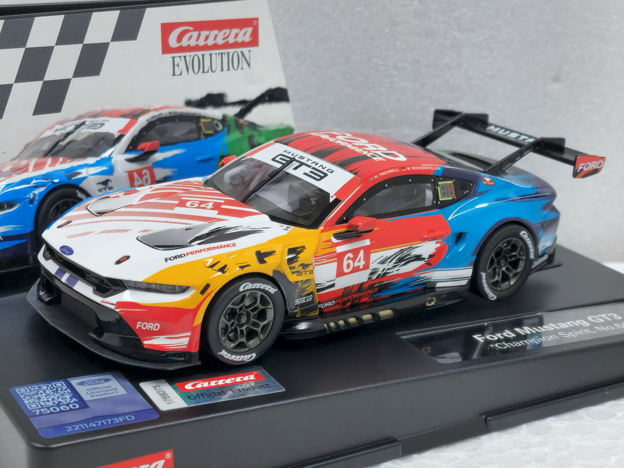 27807 Carrera Evolution Ford Mustang GT3 Champion Spirit, #64 1:32