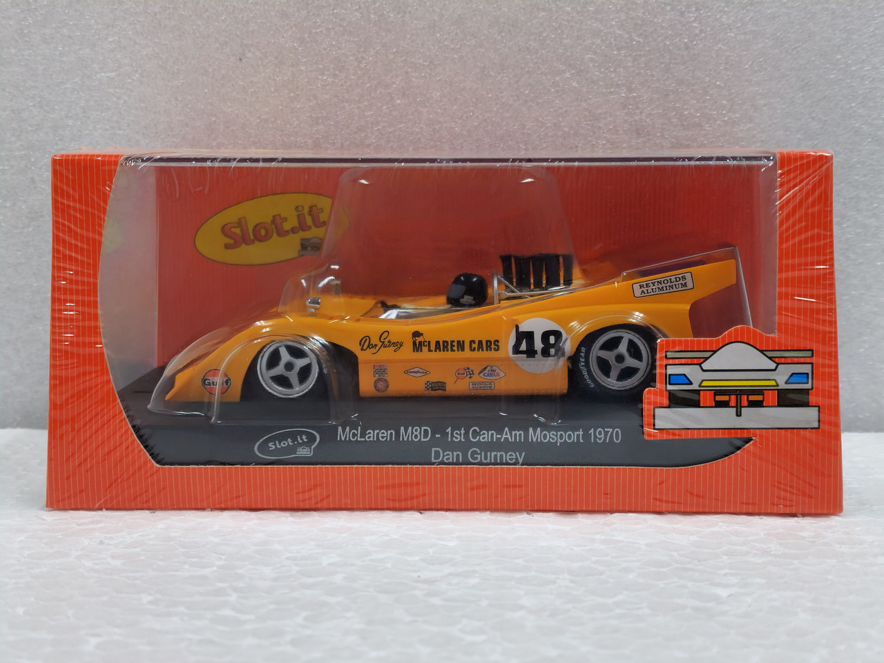 マクラーレンM 8 D Can Am 1970 1/32 スロットカー SICA26A Slot.it McLaren M8D 1st Can-Am Mosport 1970 #48, Dan