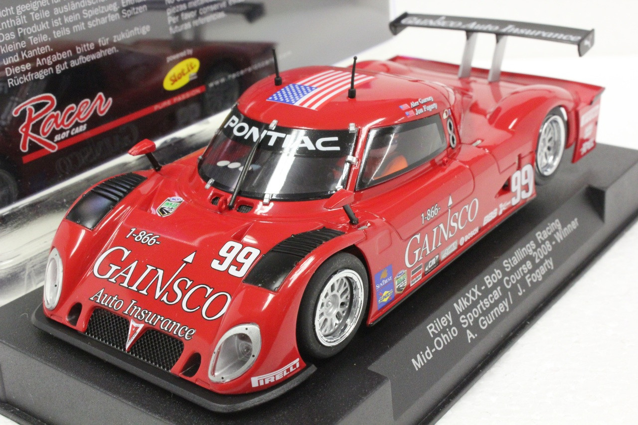 SW06 Racer Sideways Riley MkXX Daytona Prototype Bob Stallings Racing  Mid-Ohio Sportscar Course 2008 Winner, #99 1:32 Slot Car