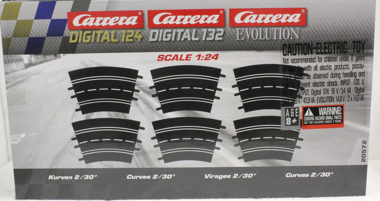 20572 Carrera Curve 2/30° (6 Pieces) 1:24 Slot Car Track