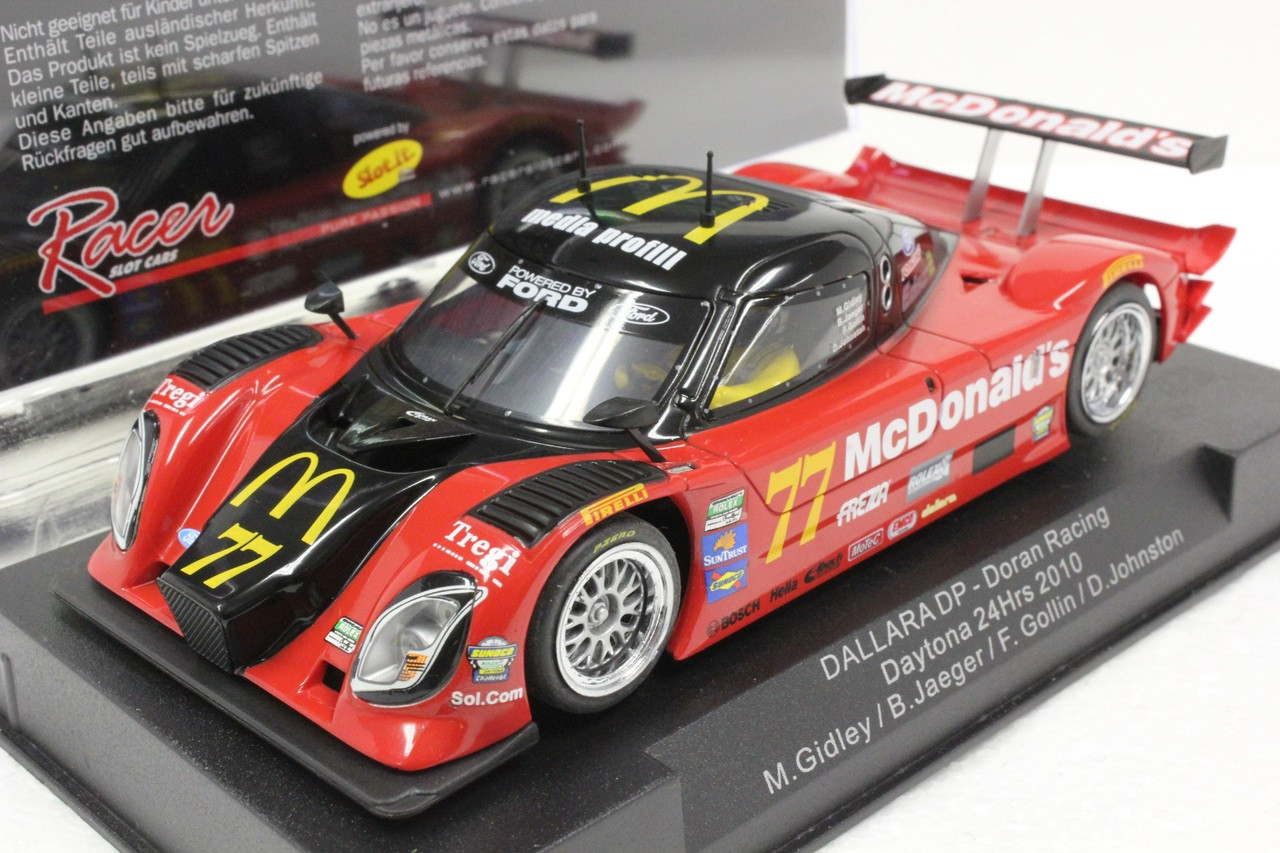 SW09 Racer Sideways Dallara DP McDonalds Doran Racing Daytona 24hrs 2010  #77 M.Gidley/B. Jaeger/F. Gollin/D. Johnston 1:32 Slot Car