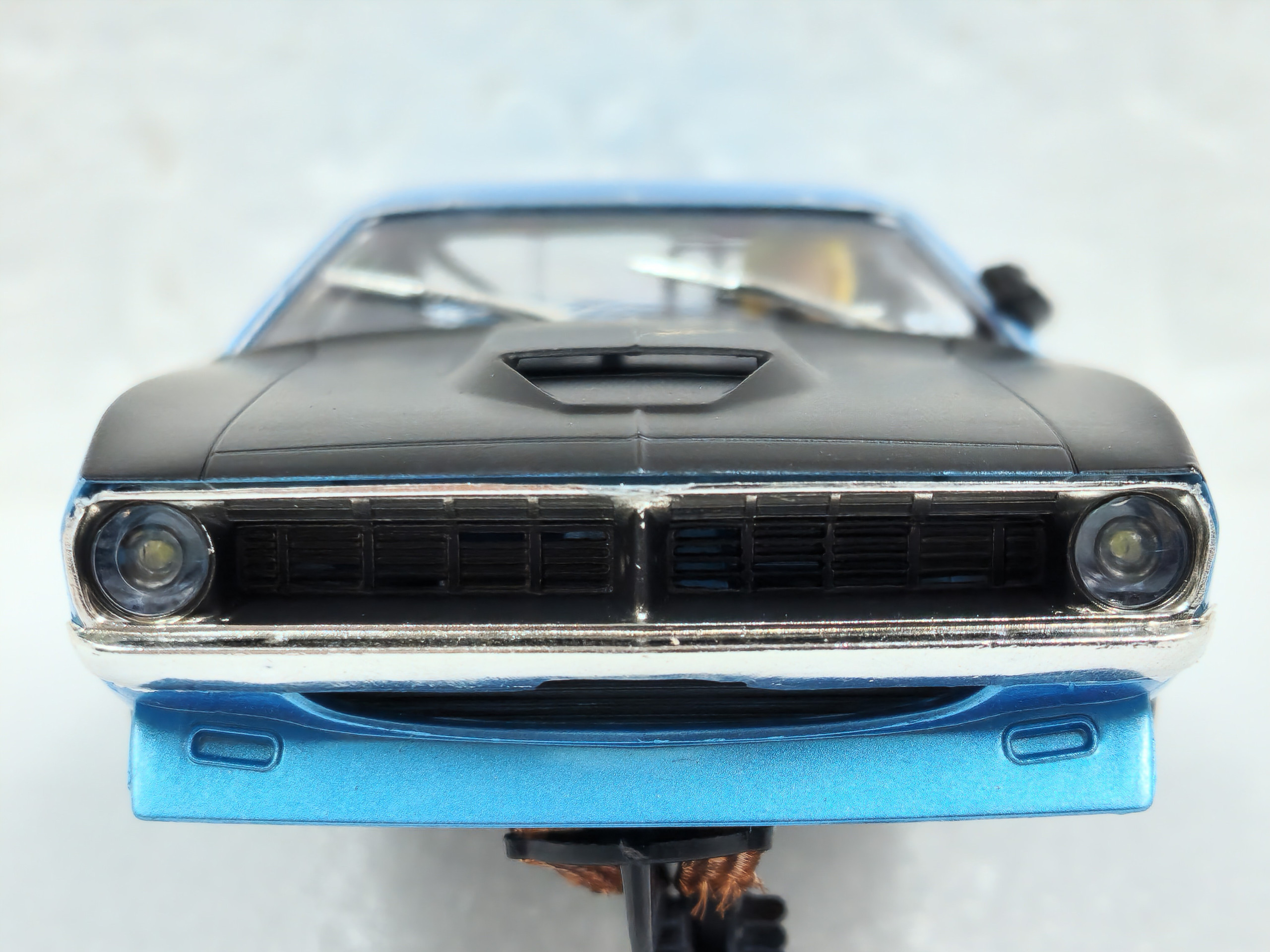 ホビーラジコン 1970cuda Muscle Machines 1970 Cuda Red/flames Car Real Braid Steel