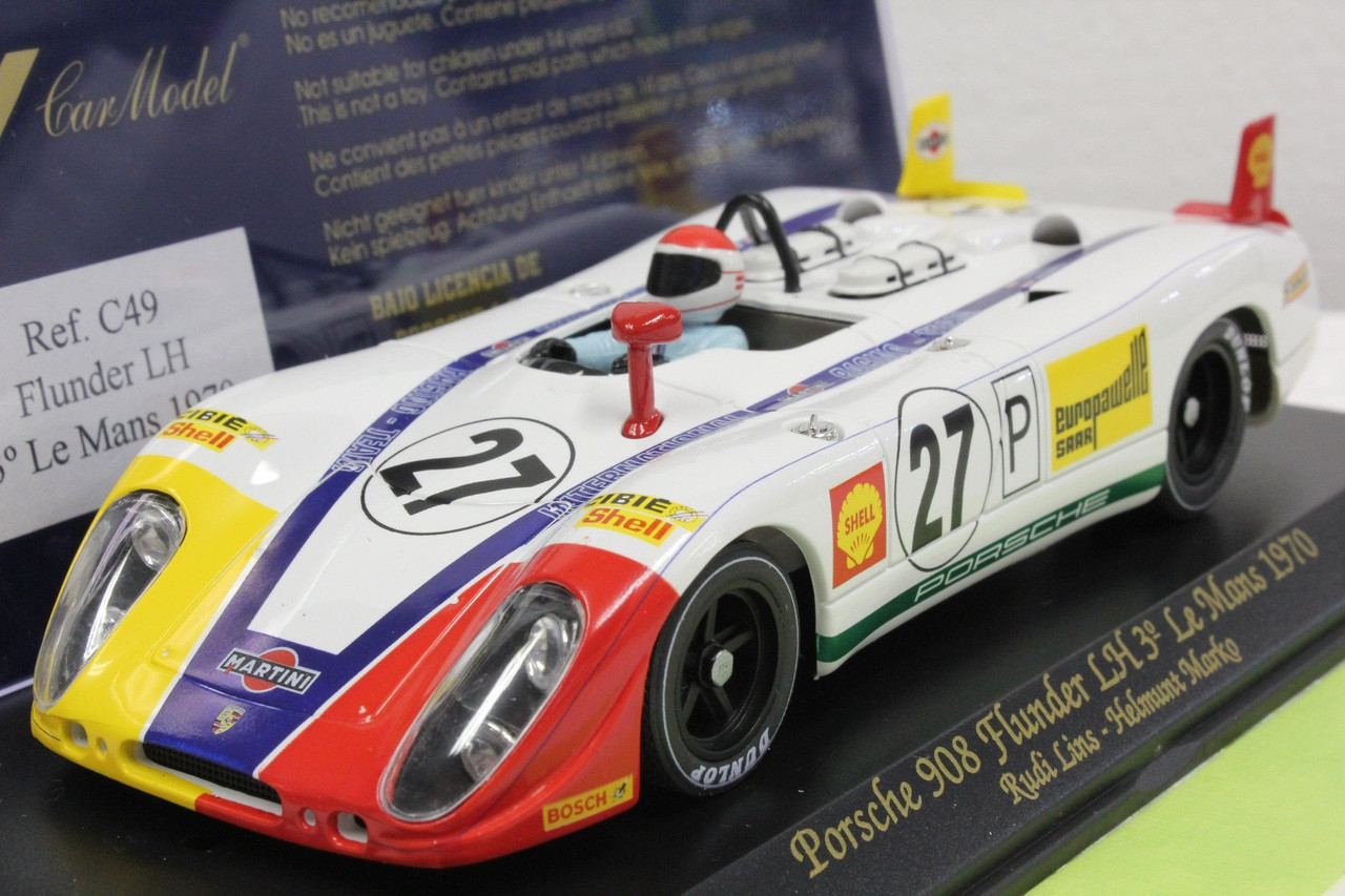 FLY CAR MODEL PORSCHE 908 FLUNDER LH #20  LE MANS 1969  DE FLY CAR MODEL REF/ C47 .TODOS LOS COCHES DE LA WEB, SON COMPATIBLES CON CIRCUITOS SCALEXTRIC, SUPERSLOT, NINCO