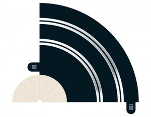 C8201 Scalextric Radius 1 Hairpin Curve Track 1/32 Slot Car Track C8201 Scalextric Radius 1 Hairpin Curve Track 1/32 Slot Car Track