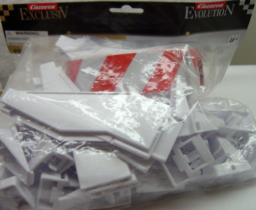 85220 Carrera Red & White Guardrail Approx. 10ft. 1:24 Slot Car Track Accessory