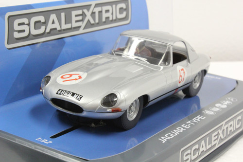 C3952 Scalextric Jaguar E-Type 1963 Nurburgring 1000k, #67 1/32 Slot Car