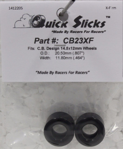 CB23XF Quick Slicks Silicone Tires for 14x12mm F1 Aluminum Wheel 1:32 Slot Car Part