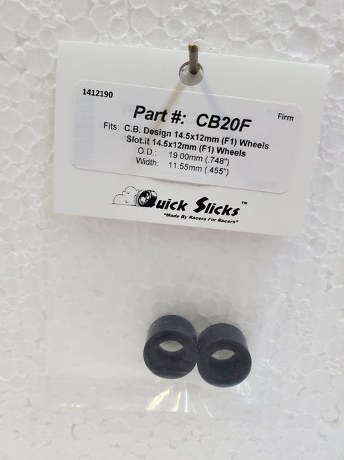 CB20F Quick Slicks Silicone Tires for 14.5x12mm F1 Aluminum Wheel 1:32 Slot Car Part