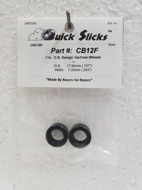 CB12F Quick Slicks Silicone Tires for 14x7mm Aluminum Wheel 1:32 Slot Car Part