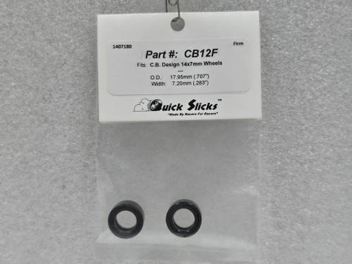 CB12F Quick Slicks Silicone Tires for 14x7mm Aluminum Wheel 1:32 Slot Car Part
