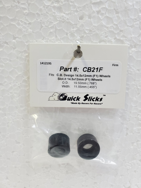 CB21F Quick Slicks Silicone Tires for 14.5x12mm F1 Aluminum Wheel 1:32 Slot Car Part