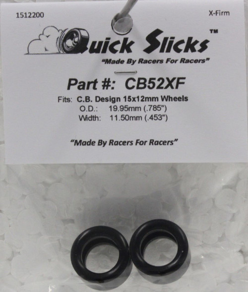 CB52XF Quick Slicks Silicone Tires for 15x12mm Aluminum Wheel 1:32 Slot Car Part