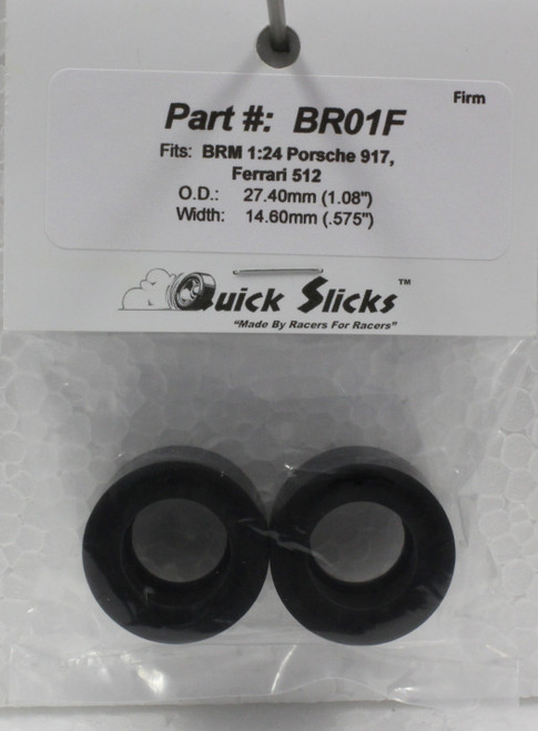 BR01F Quick Slicks Silicone Tires for BRM Porsche 917 & 512 1:24 Slot Car Part