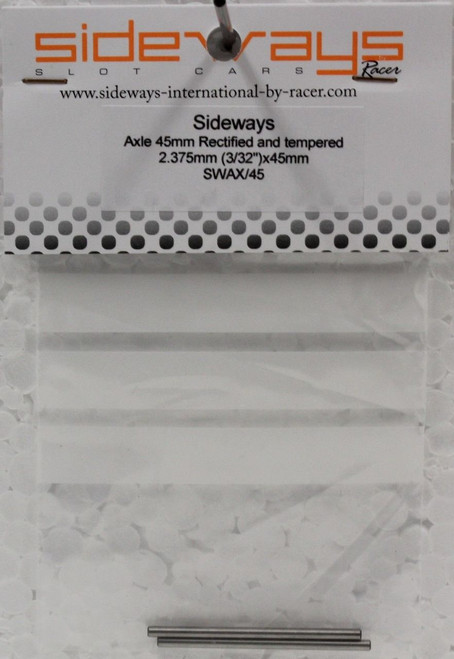 SWAX/45 Racer Sideways 3/32 2.37 X 45mm Axle Tempered & Rectified 1:32 Slot Car Part