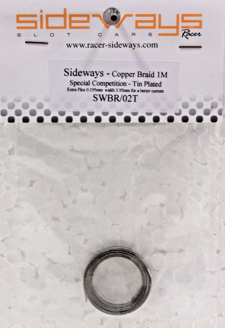 SWBR/02T Racer Sideways Tinned Copper Braid 1 Meter 1:32 Slot Car Part